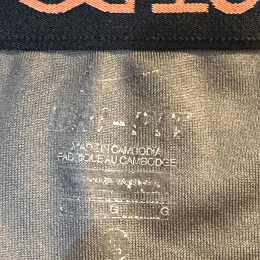 Nike Dri-Fit Relay Rollover Waist Athletic Pants Abstract Black Grey Print Large